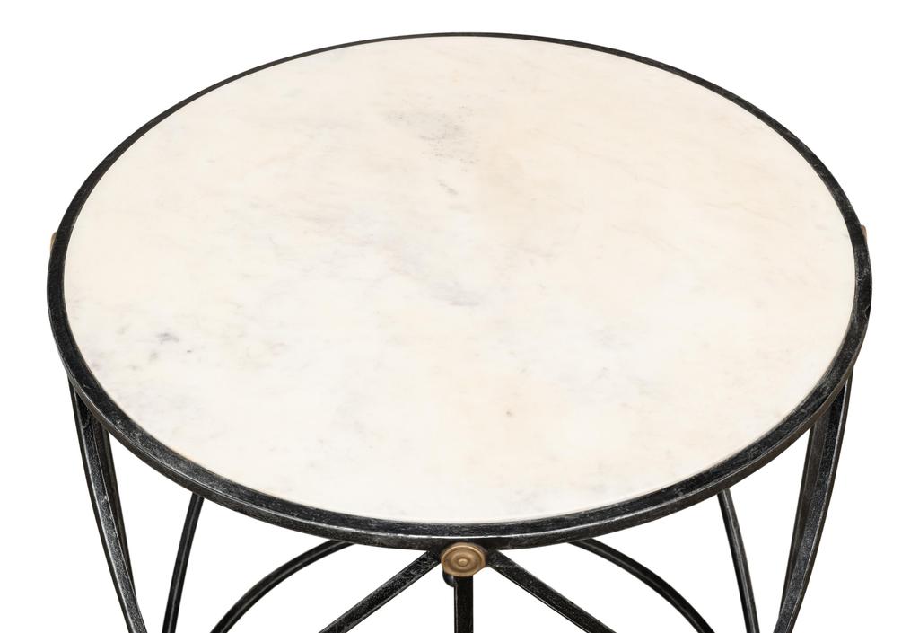 Drum & Fife Grey Lamp Table Marble
