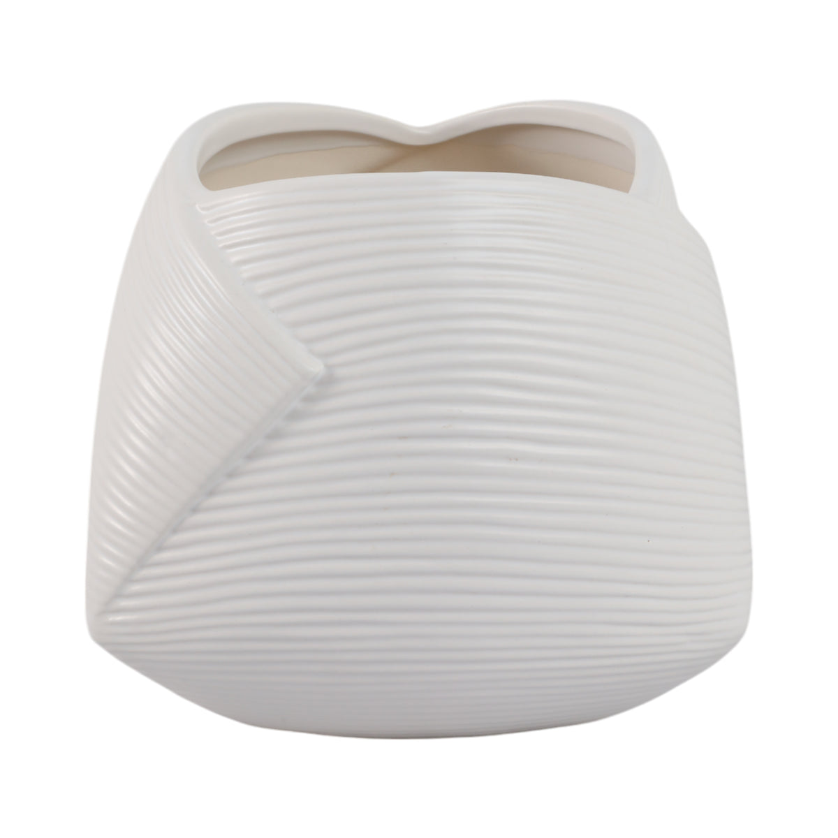 Linda White Abstract Planter
