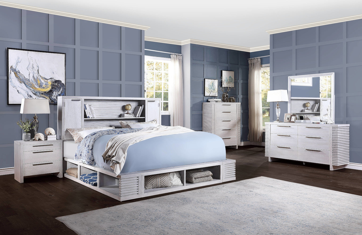 Aromas White Oak Chest w/ Side Storage
