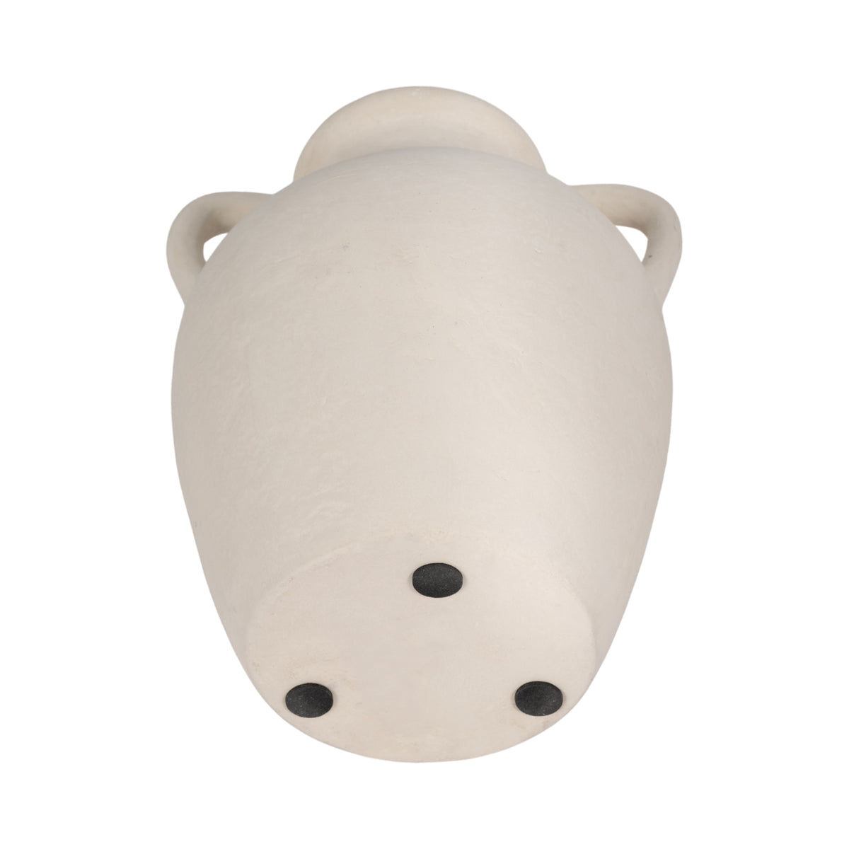 Drakewell Ivory Paper Mache Vase with Handles