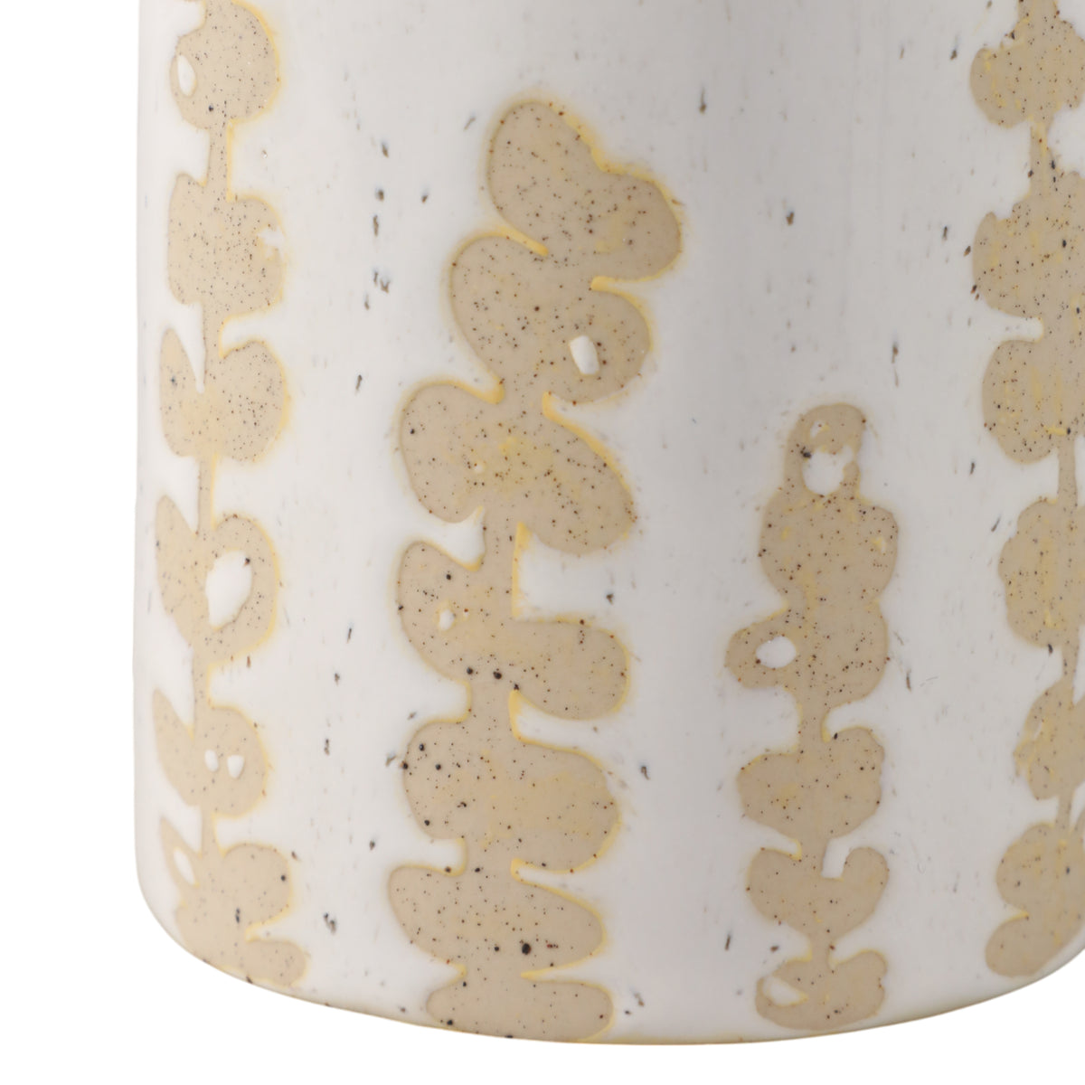 Ponca Ivory/Tan Wild Plant Pencil Cup