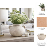 Hovley Ivory Terracotta Double Handle Vase