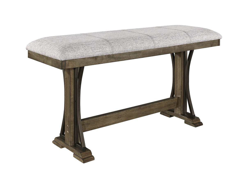 Quincy Grayish Brown Counter Height Bench - Ornate Home