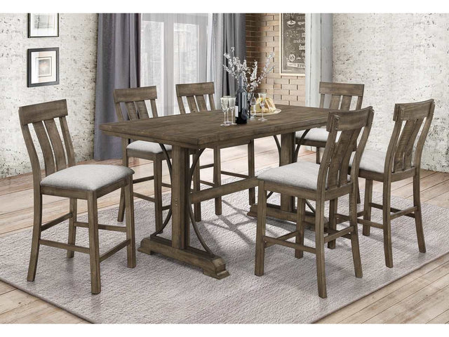 Quincy Grayish Brown Counter Height Dining Room Sets - Ornate Home