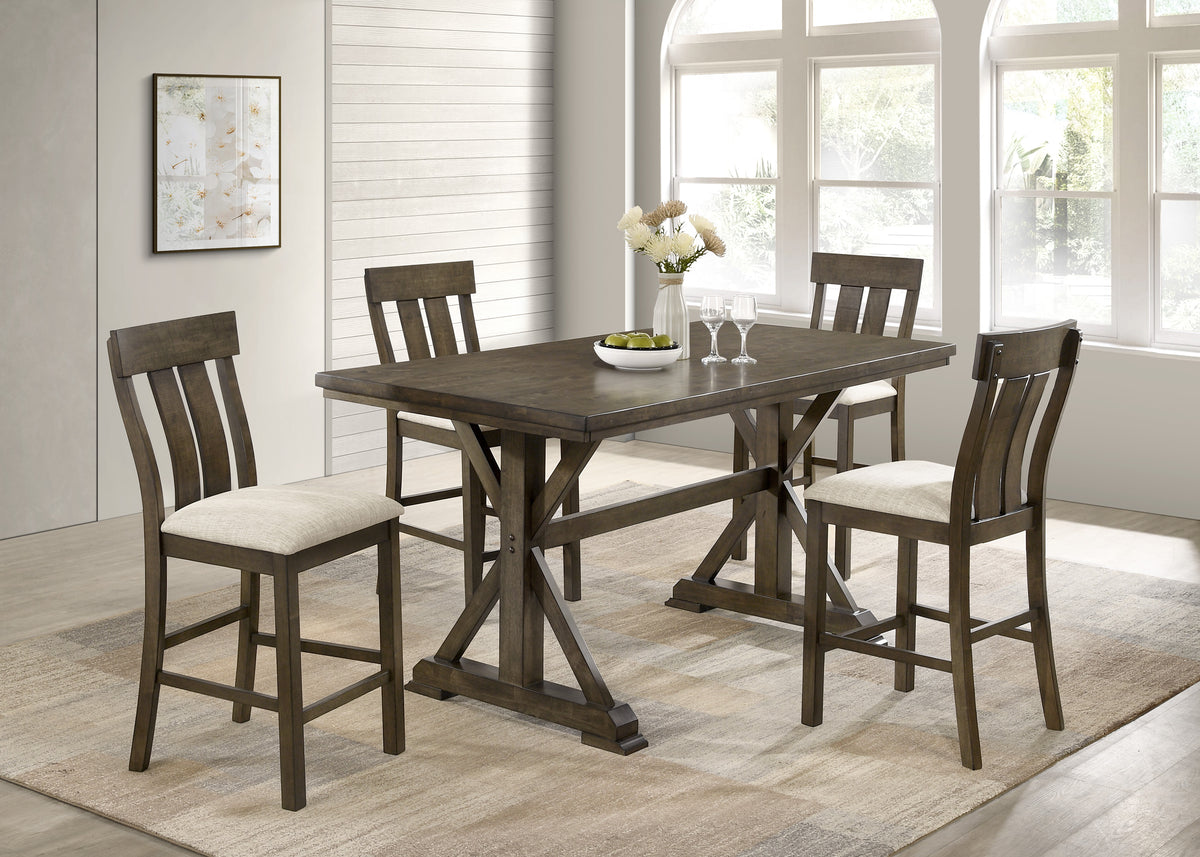 Lloyd Brown/Oat Counter Height Dining Set