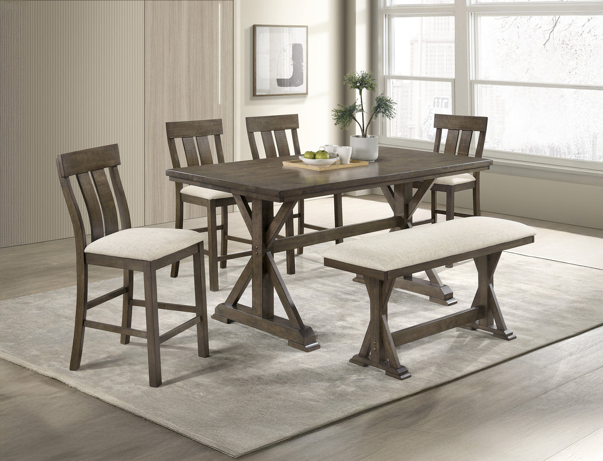 Lloyd Brown/Oat Counter Height Dining Set