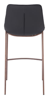 Magnus Black & Walnut Barstool (Set of 2)
