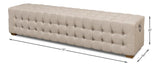 Beam Beige Bench Tufted Linen