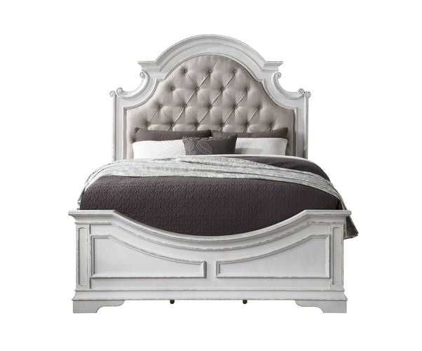 Florian Beige/Antique White Queen Bed