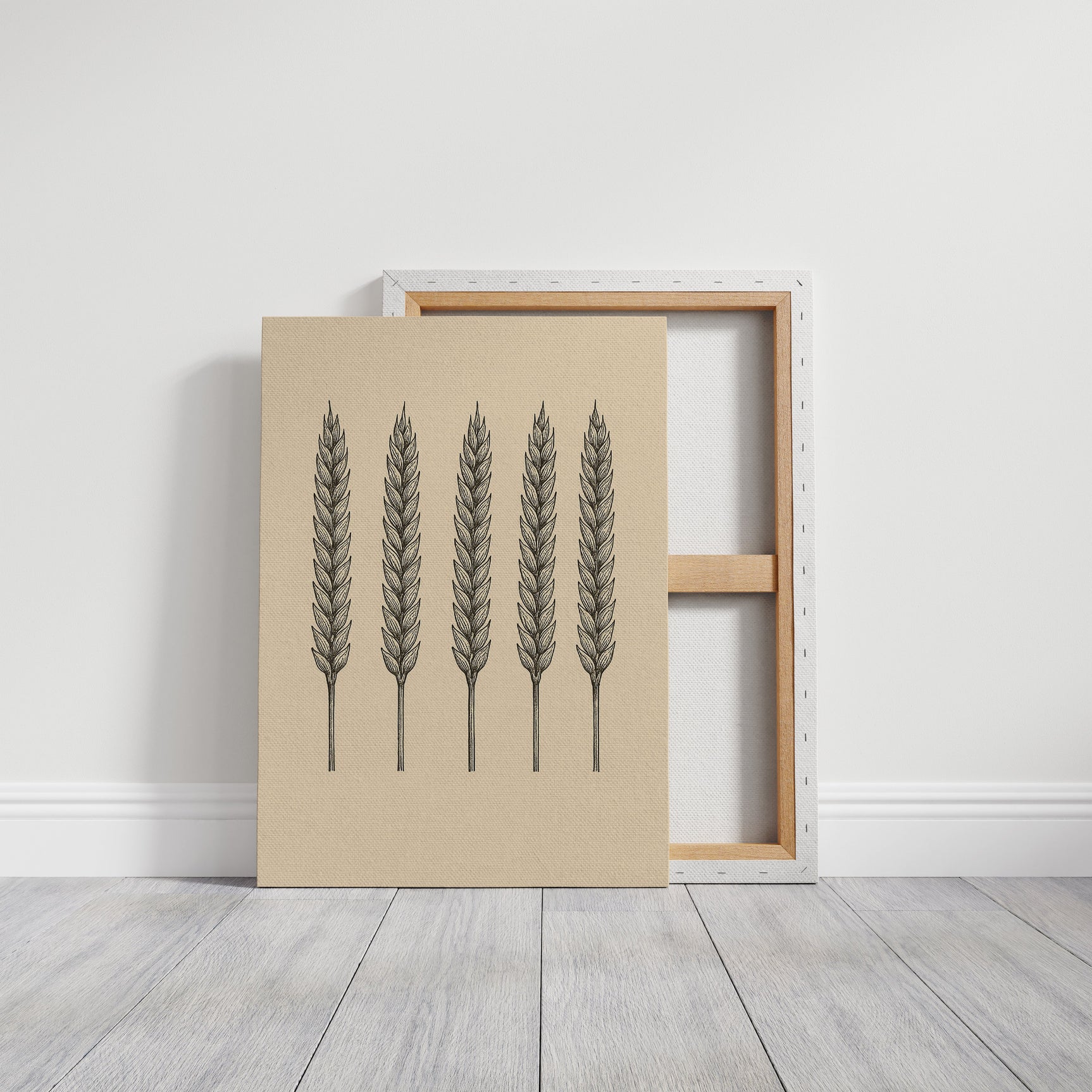 Five Loaves Botanical Wheat Illustration