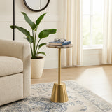 Firebaugh Gold Agate Top Polished Edge Accent Table - 18353EC