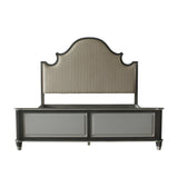 House Beatrice Two Tone Beige/Charcoal/Light Gray Queen Bed