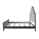 House Beatrice Two Tone Beige/Charcoal/Light Gray Queen Bed