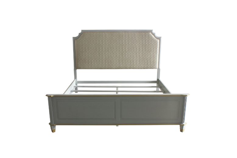 House Marchese Two Tone Beige/Pearl Gray Queen Bed