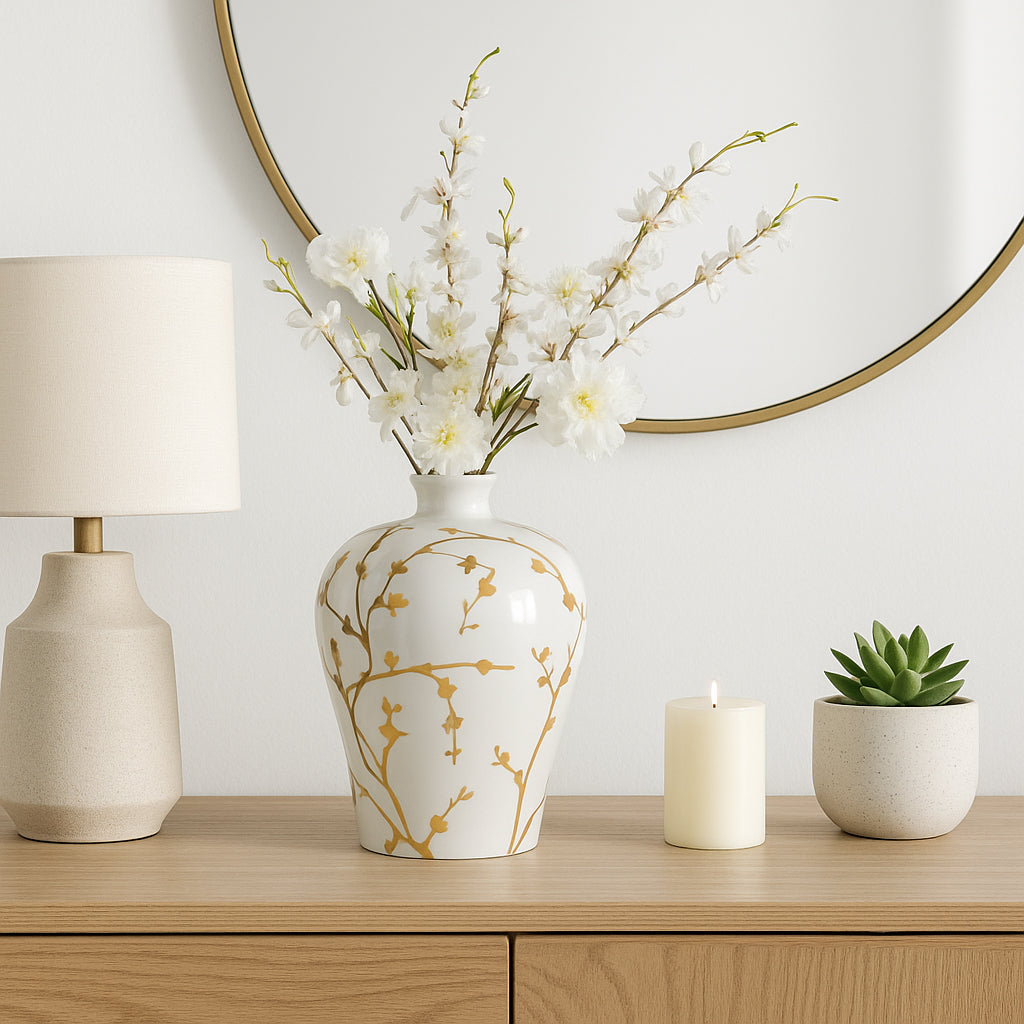 Sageshaw White/Gold Chinoiserie