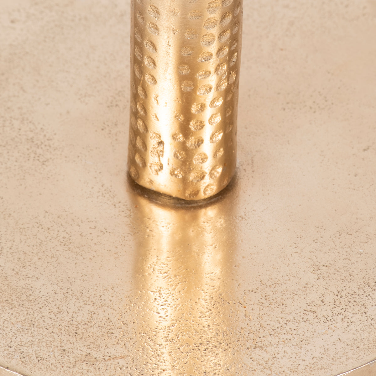 Graton Gold Metal Round Drink Table with Flat Base