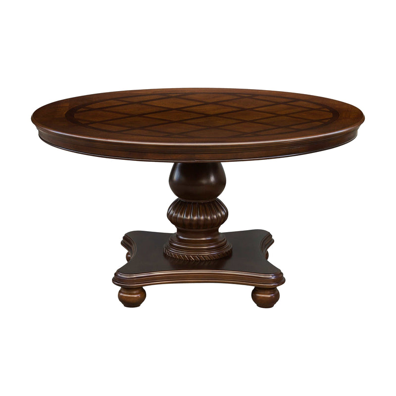 Lordsburg Brown Cherry Round Dining Table - Ornate Home