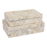 Dunmovin Multicolor Etched Geo Cube Resin Boxes (Set of 2)