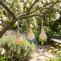 Farmersville Multicolor Ceramic Gnome Bells (Set of 3)