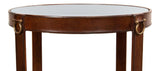 Harness Brown Leather Table