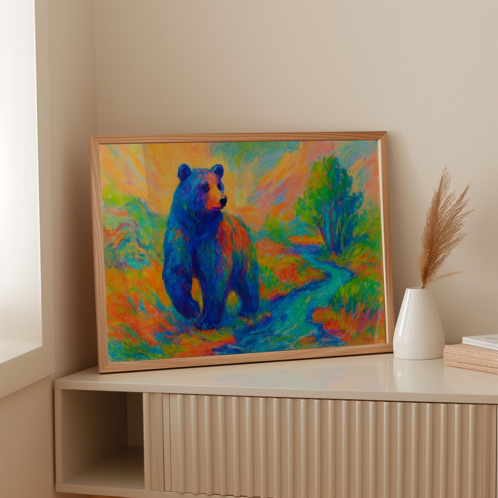 Chromatic Bear by the Riverbend