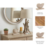 Yorkville White/Natural Small Distressed Wood Shell on Base
