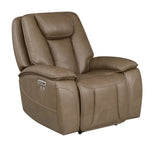 Sundance Chocolate Fabric & Leatherette Triple Power Reclining Chair
