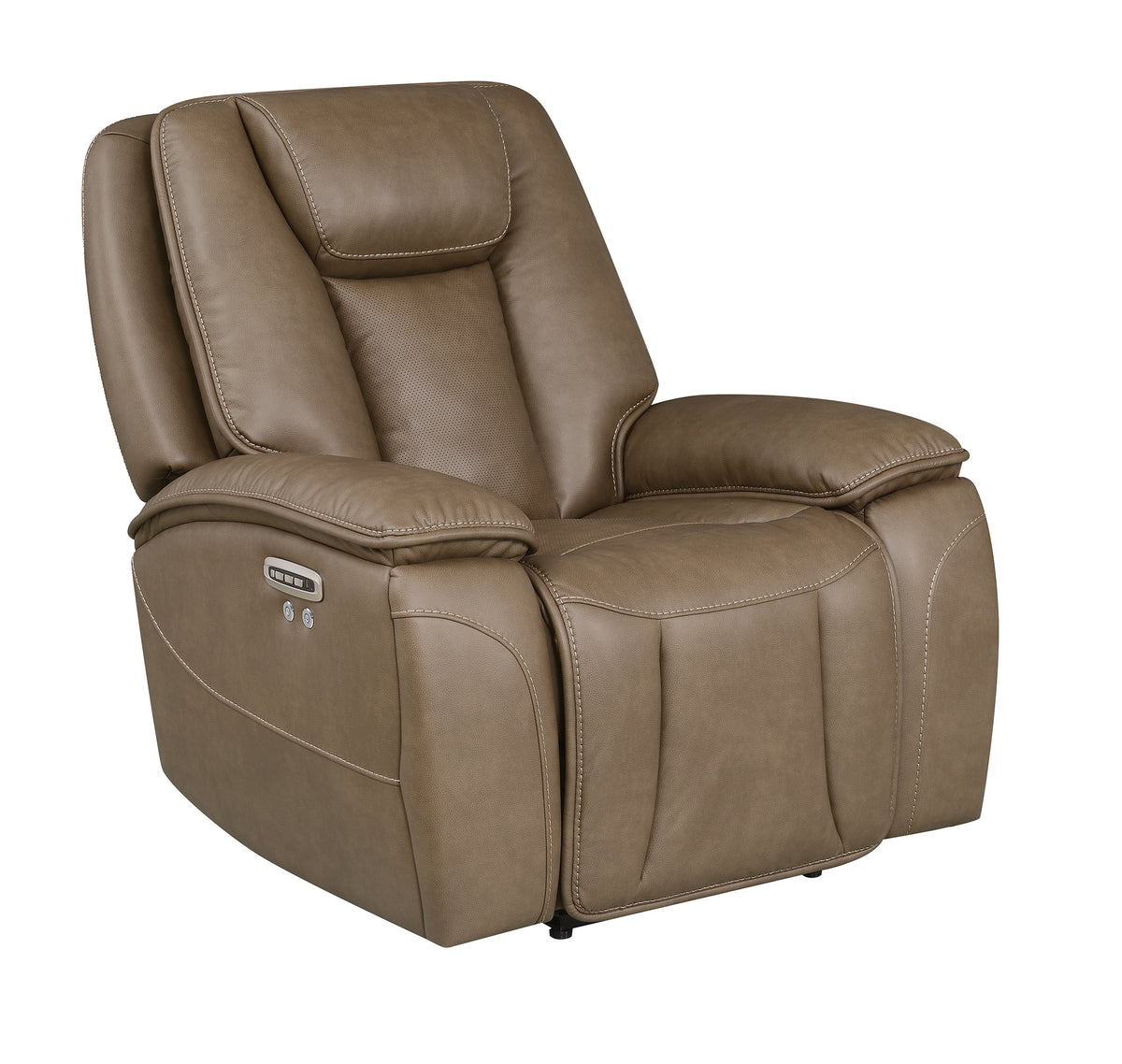 Sundance Chocolate Fabric & Leatherette Triple Power Reclining Chair
