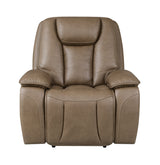 Sundance Chocolate Fabric & Leatherette Triple Power Reclining Chair