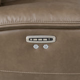 Sundance Chocolate Fabric & Leatherette Triple Power Reclining Chair