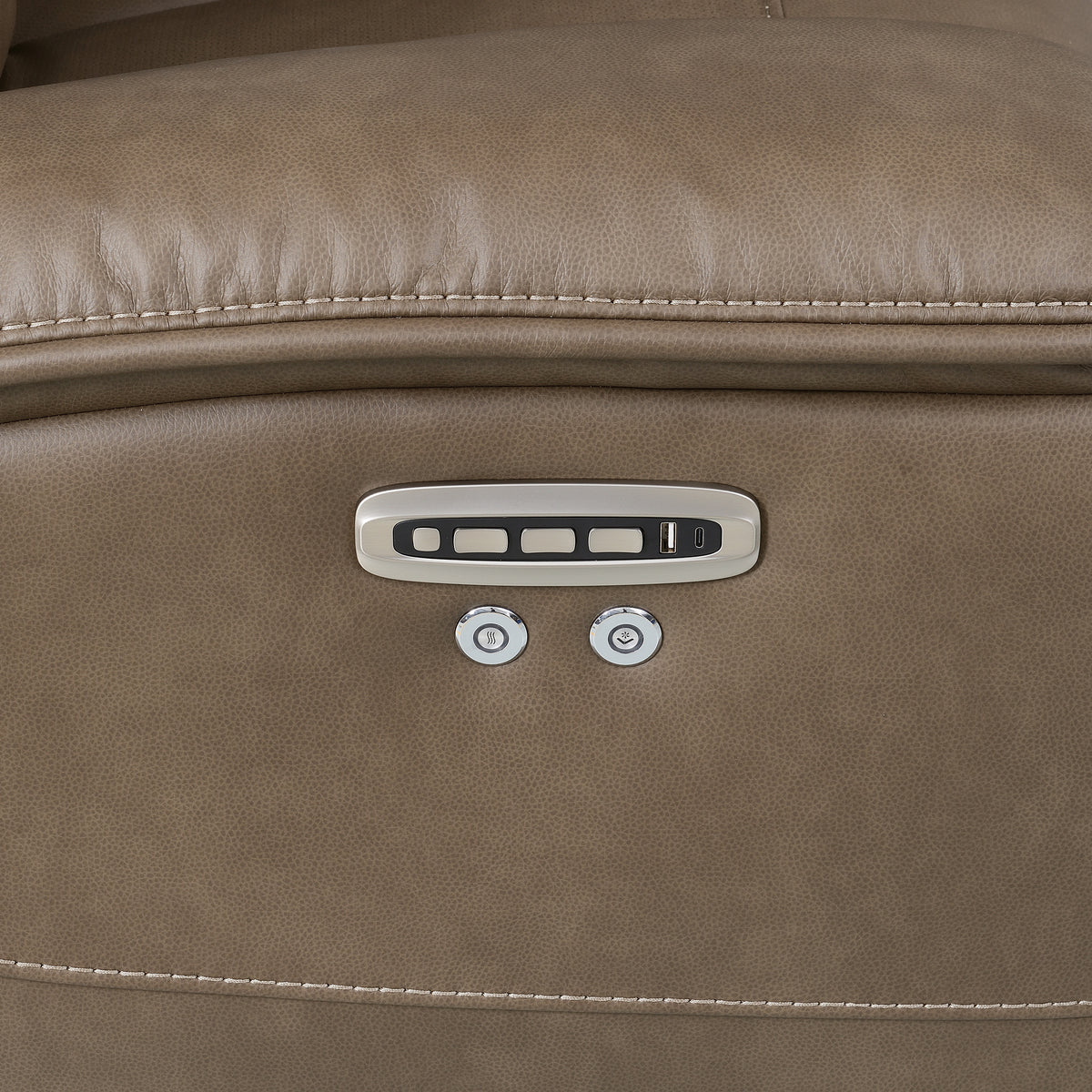 Sundance Chocolate Fabric & Leatherette Triple Power Reclining Chair
