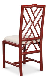 Brighton Bamboo Red Side Chair (Set of 2)