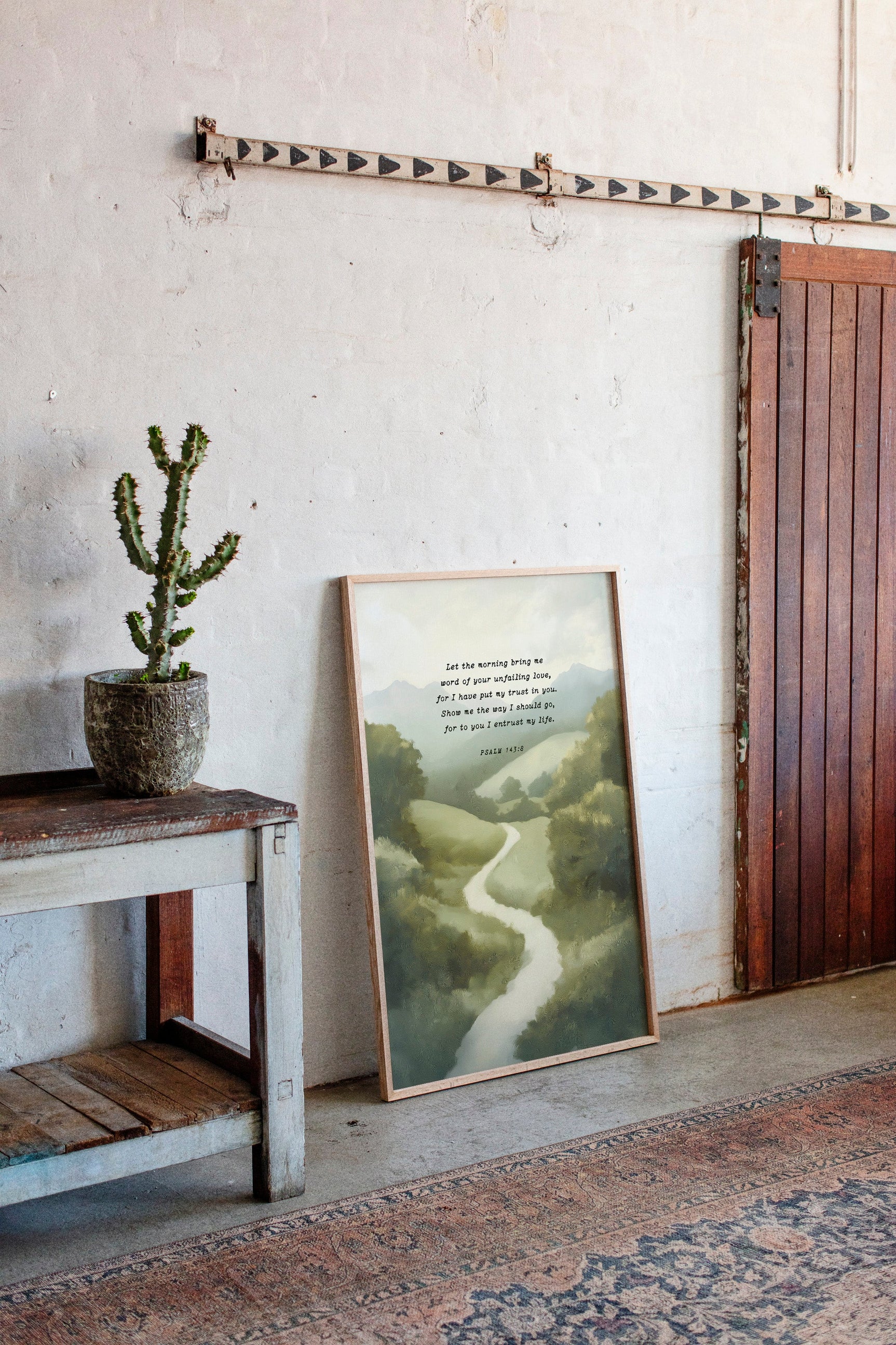 Guided Morning Path Psalm 143:8 Art Print