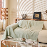 Natural Textured Linen Couch Cover, Breathable & Hypoallergenic Furniture Protector