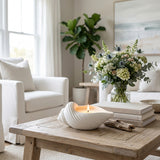 Orcutt White Sea Salt Shell Candle