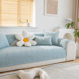 Quilted Geometric Cotton Sofa Cover, Non-Slip & Thick Padded Furniture Covers