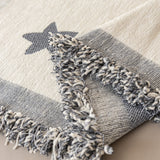 Geometric Chenille Sofa Throw Cover, Breathable Couch Protector with Tassel Fringe