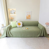 Chenille Large Throw Couch Cover Blanket with Water-Resistant for Futon, Loveseat, and L-Shaped Sofa