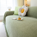 Chenille Large Throw Couch Cover Blanket with Water-Resistant for Futon, Loveseat, and L-Shaped Sofa