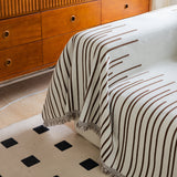 Boho Striped Jacquard Throw Sofa Slipcover Chenille Sofa Throws for Couches for Pets Kids Home Decor