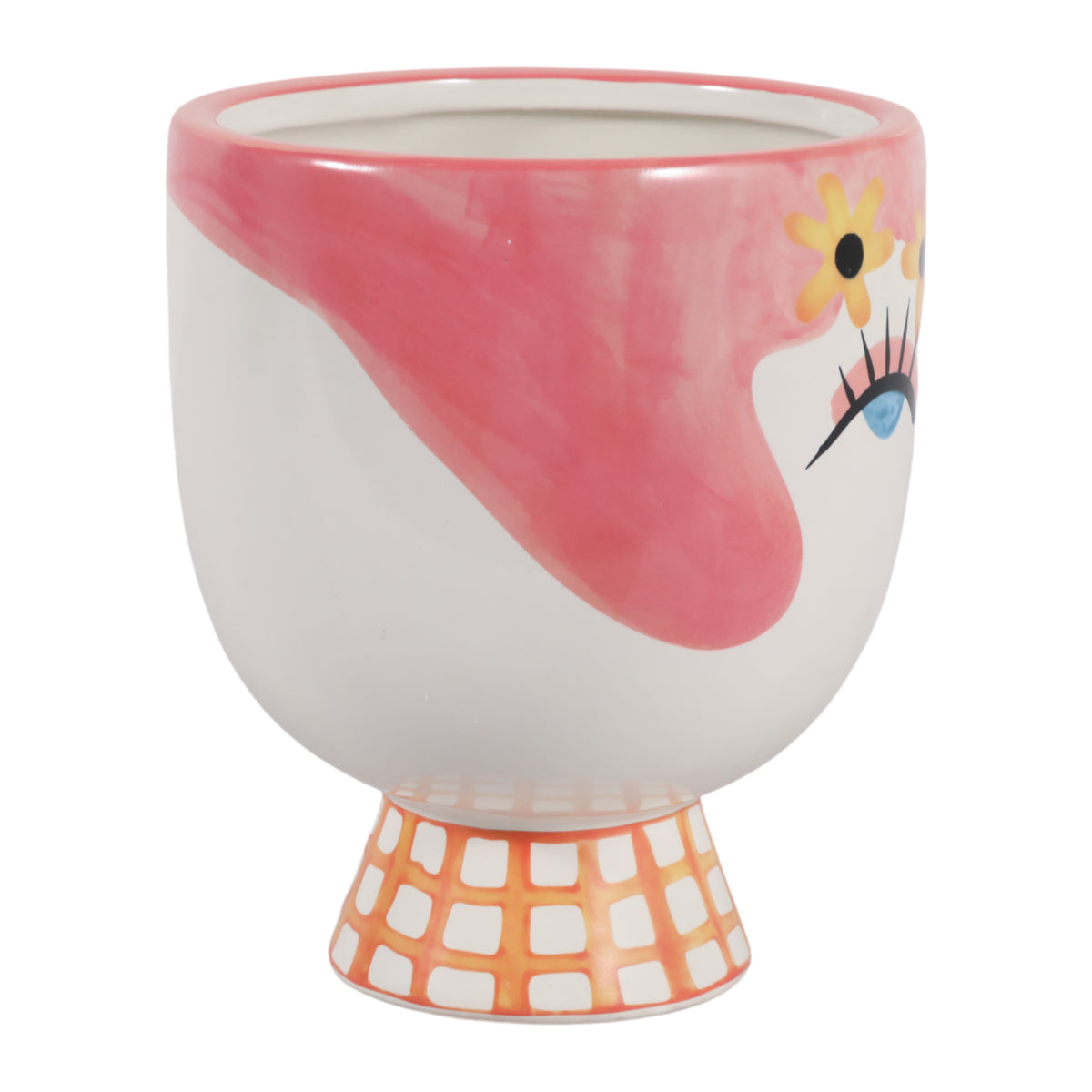Garsonholm Pink/White/Orange Planter