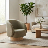 Curtis Sage Green Modern Swivel Accent Chair