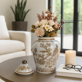 Dougalton Brown/White Chinoiserie