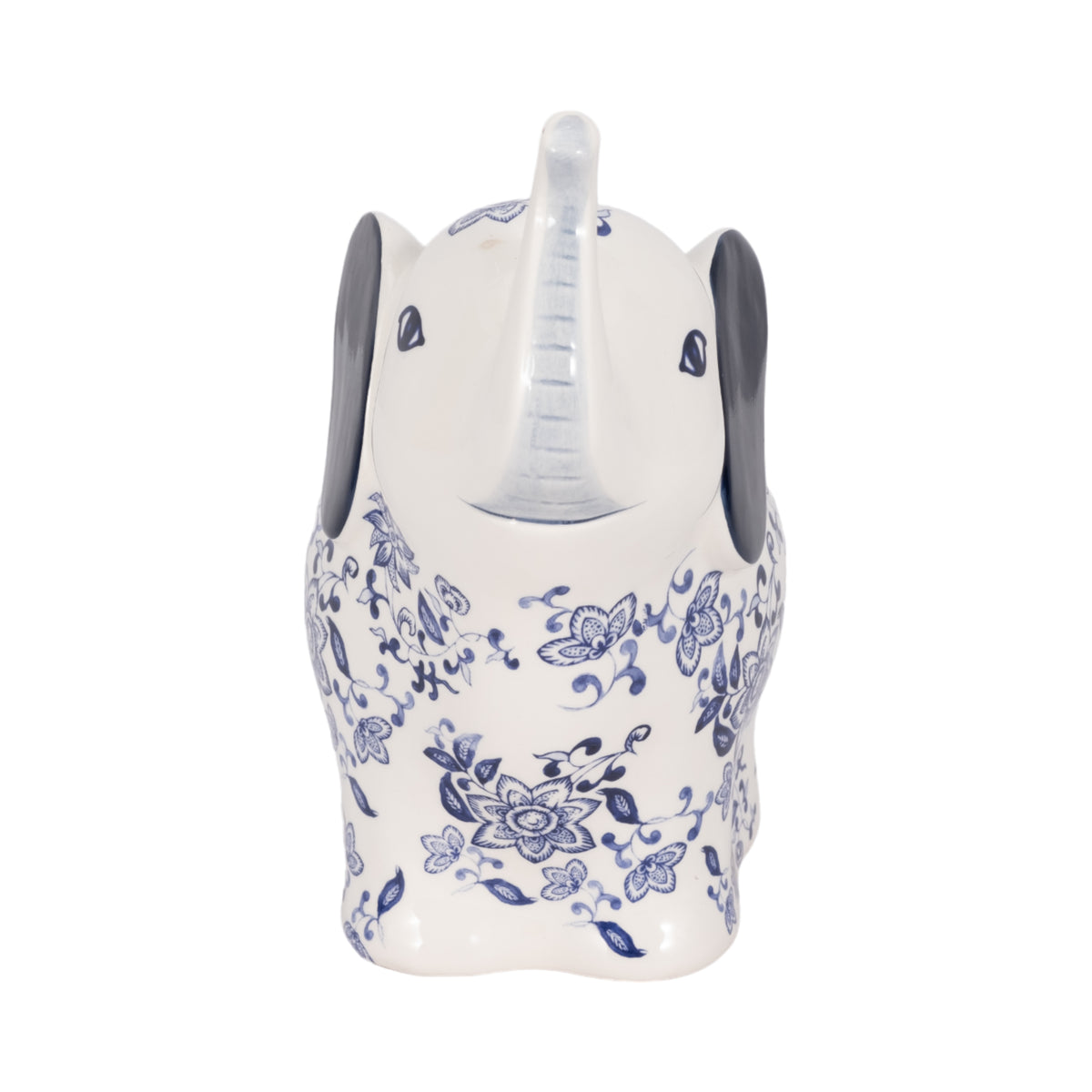 Edgarwell Blue/White Trunk Up Chinoiserie Elephant