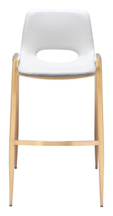 Desi White & Gold Barstool (Set of 2)
