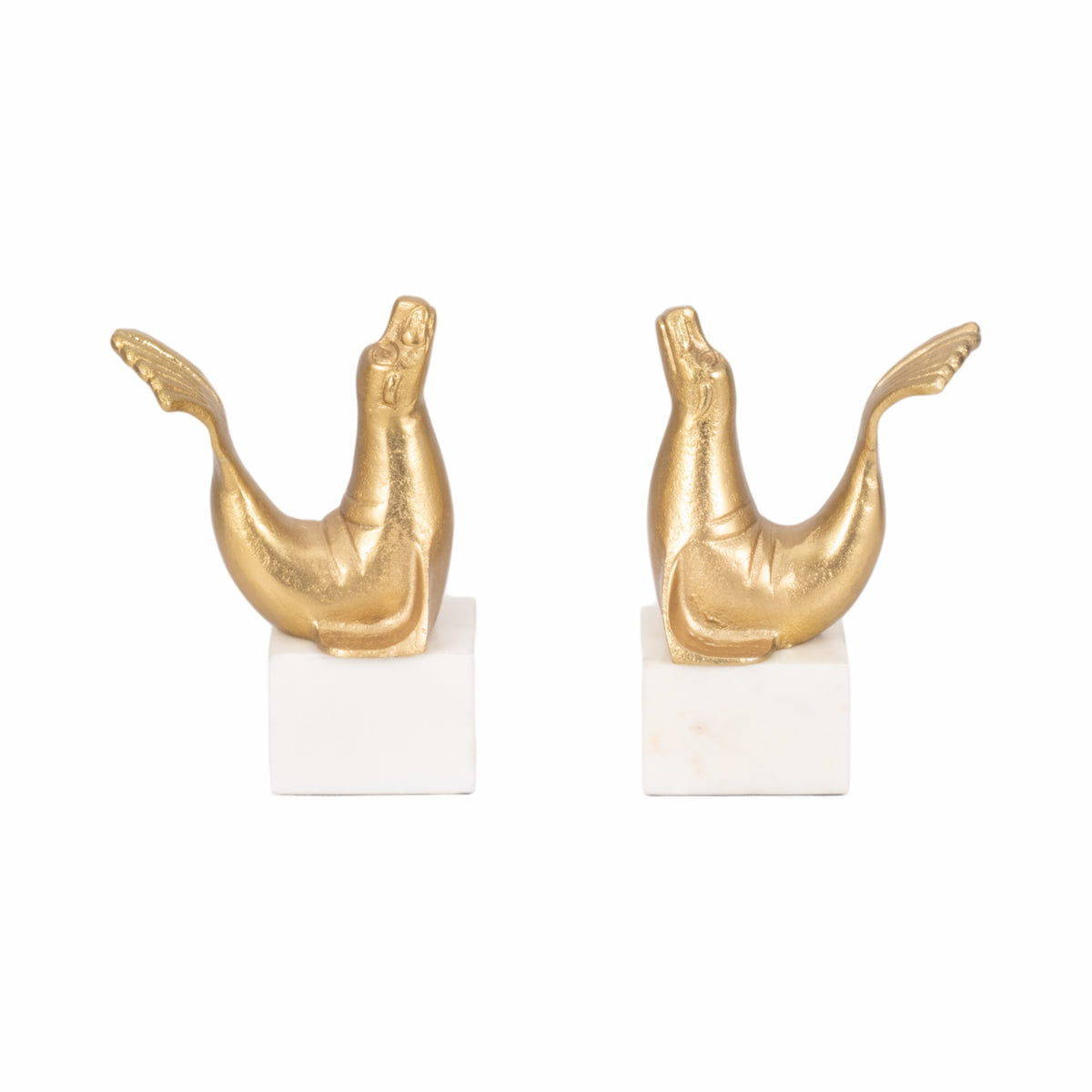 Waterloo Gold Sea Lion Bookends (Set of 2)