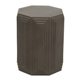 Valley Wells Dark Gray Concrete Geometric Accent Table