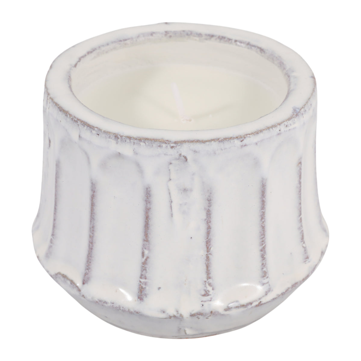 Renoville White Magnolia and Lily Fluted Candle