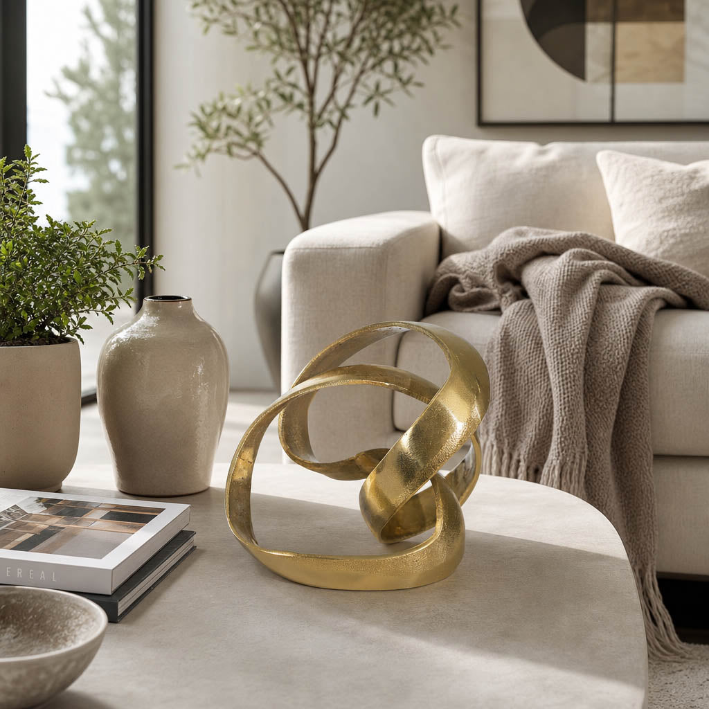 Dashport Gold Aluminum Knot Sculpture