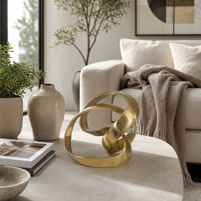 Dashport Gold Aluminum Knot Sculpture